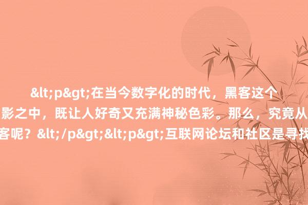 <p>在当今数字化的时代，黑客这个群体仿佛隐藏在网络的阴影之中，既让人好奇又充满神秘色彩。那么，究竟从哪里可以找到黑客呢？</p><p>互联网论坛和社区是寻找黑客信息的一个常见途径。一些专业的技术论坛，聚集了众多对计算机技术有着浓厚兴趣和深入研究的人。在这里，你可能会找到一些自称为“白帽子黑客”的人，他们致力于发现系统漏洞并帮助修复，以提高网络安全性。他们会在论